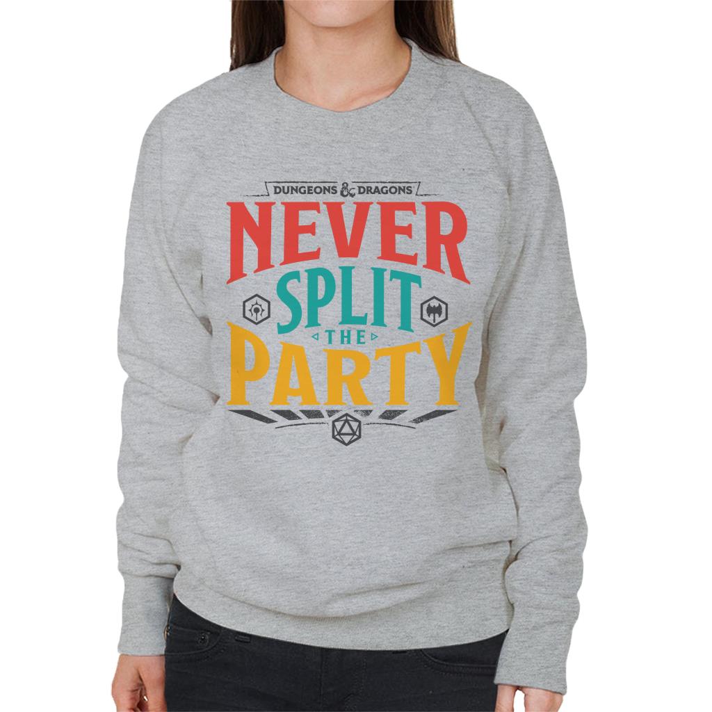 Dungeons & Dragons Never Split The Party Women's Sweatshirt-ALL + EVERY