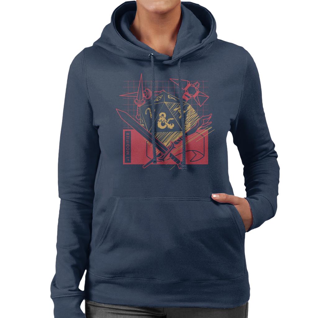 Dungeons & Dragons Plus 1 Modifier Women's Hooded Sweatshirt-ALL + EVERY