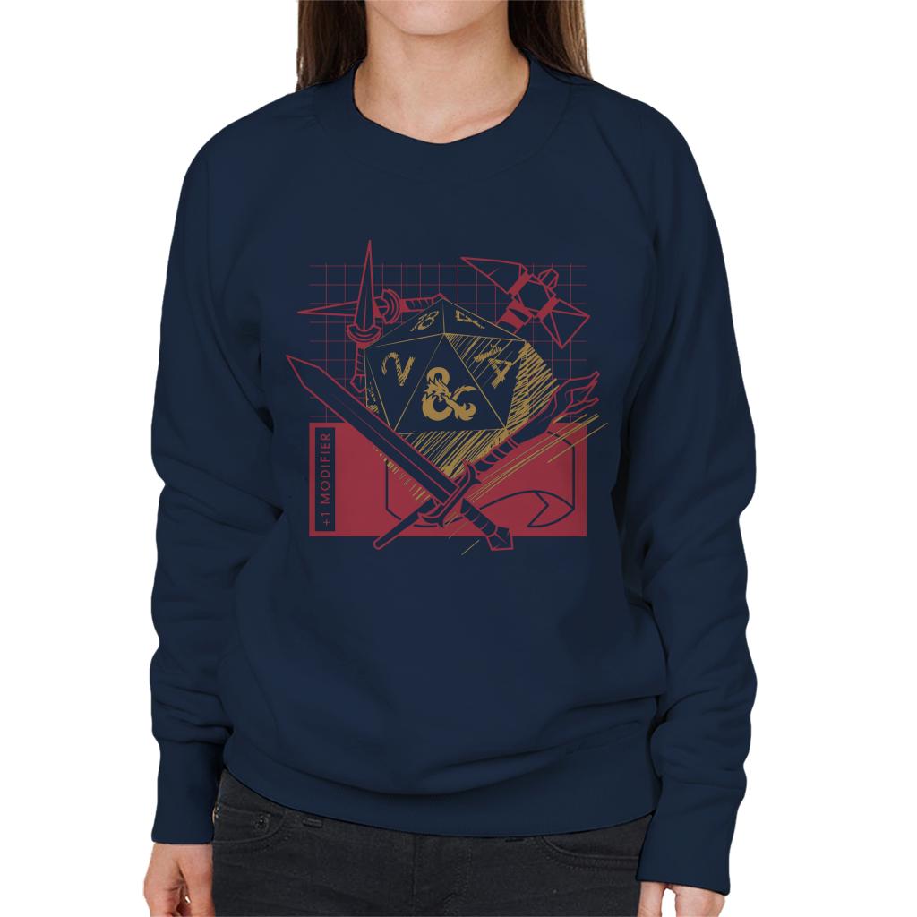 Dungeons & Dragons Plus 1 Modifier Women's Sweatshirt-ALL + EVERY