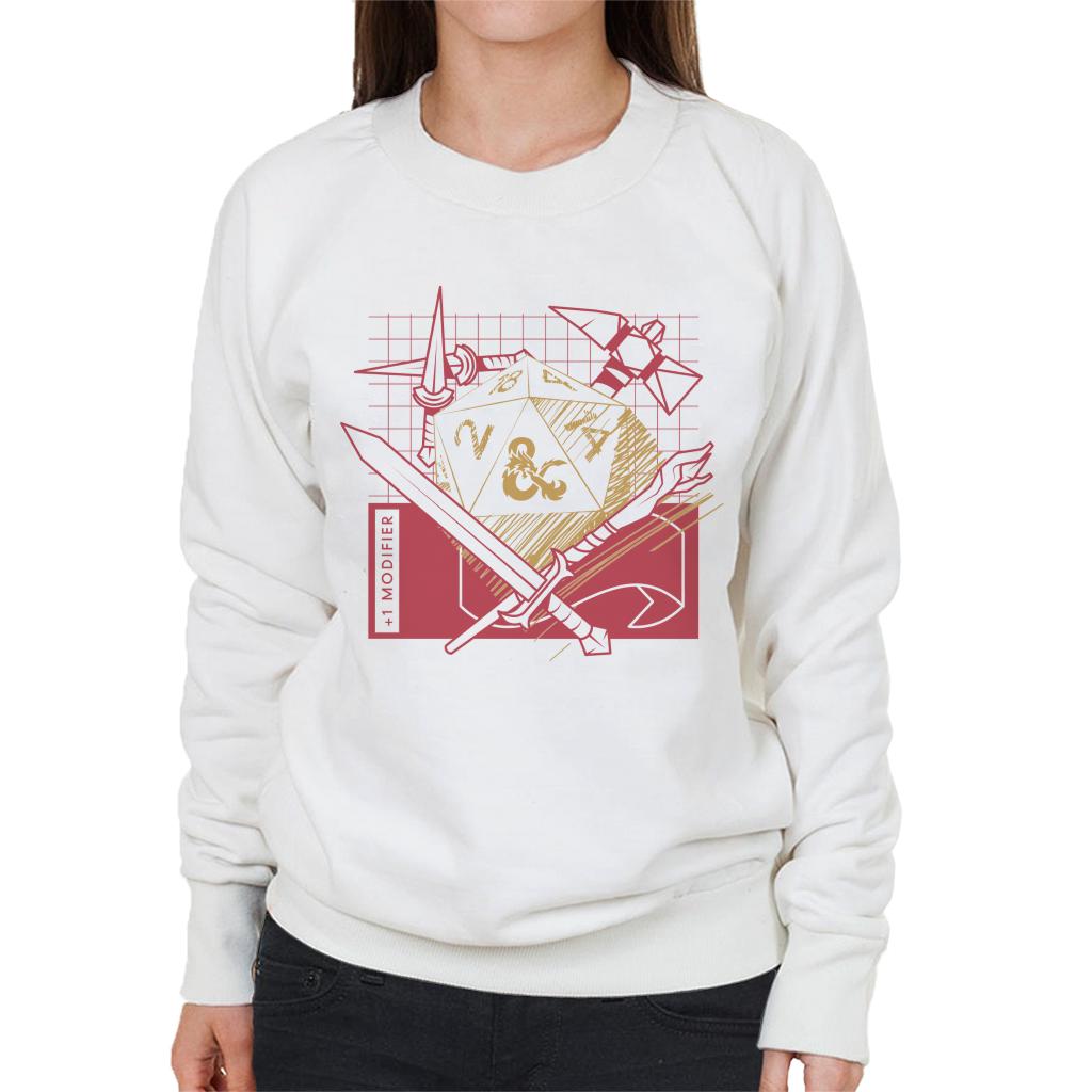 Dungeons & Dragons Plus 1 Modifier Women's Sweatshirt-ALL + EVERY