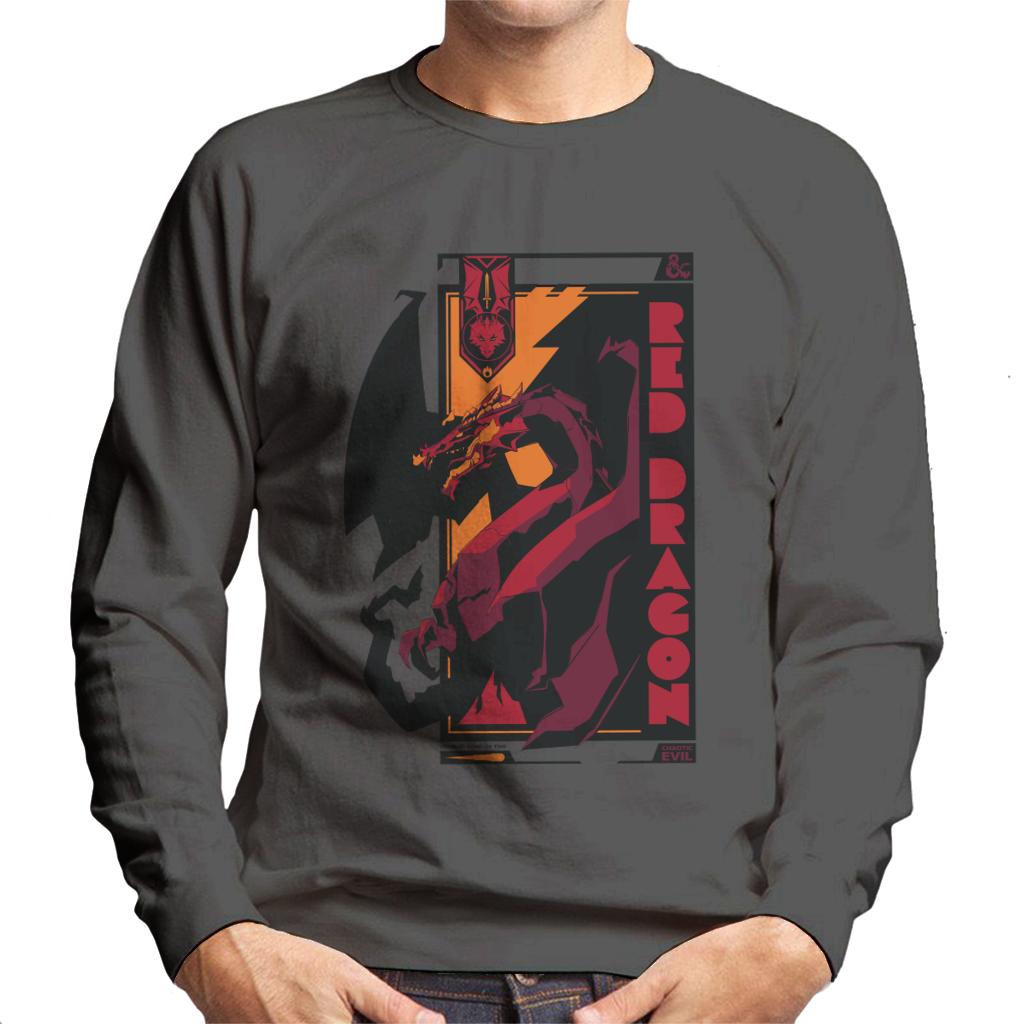 Dungeons & Dragons Red Dragon Badge Men's Sweatshirt-ALL + EVERY