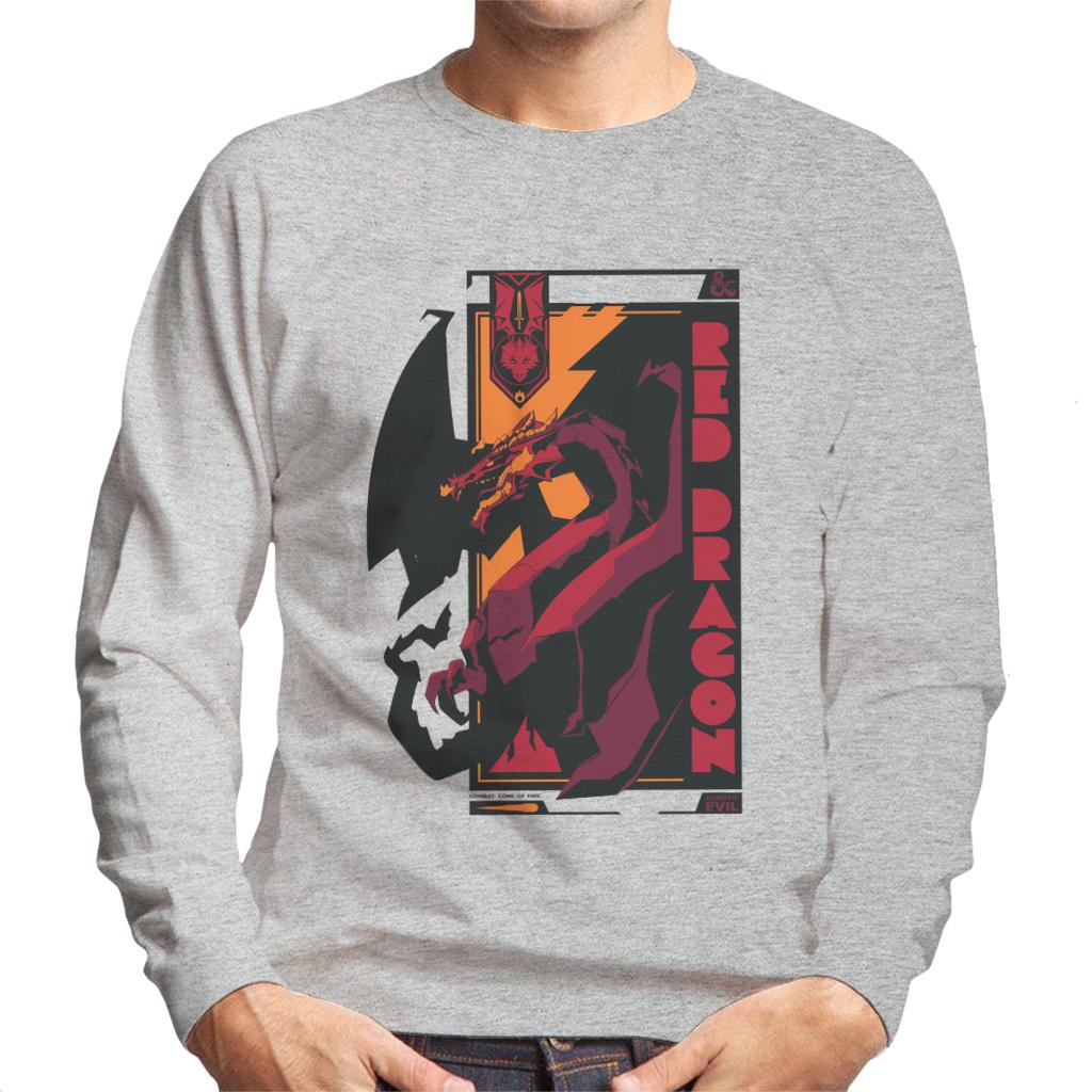 Dungeons & Dragons Red Dragon Badge Men's Sweatshirt-ALL + EVERY