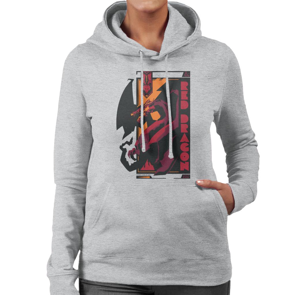 Dungeons & Dragons Red Dragon Badge Women's Hooded Sweatshirt-ALL + EVERY