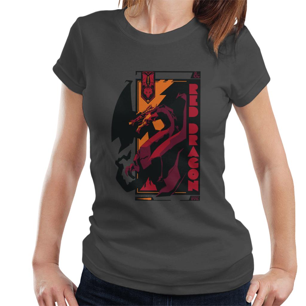 Dungeons & Dragons Red Dragon Badge Women's T-Shirt-ALL + EVERY