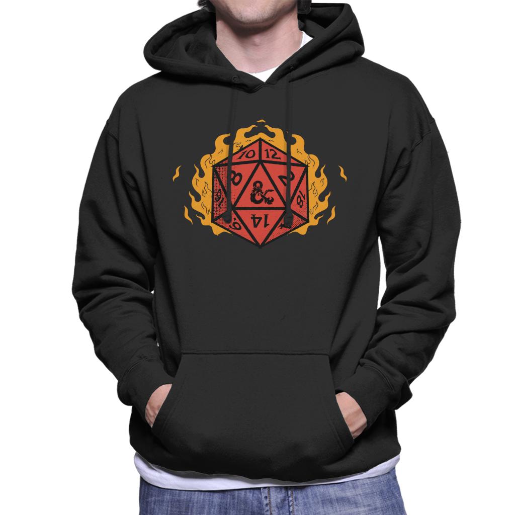 Dungeons & Dragons Fire Dice Men's Hooded Sweatshirt-ALL + EVERY