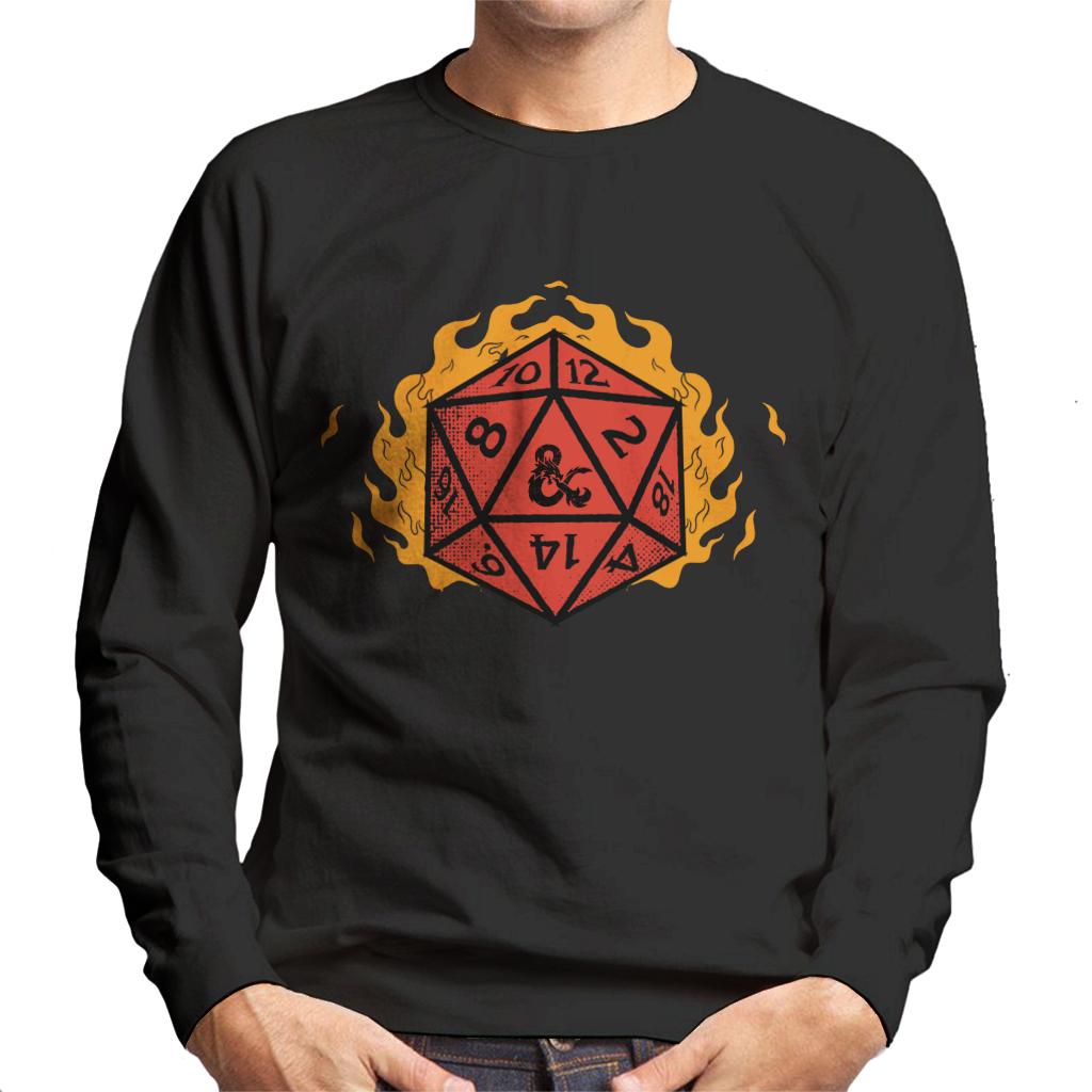 Dungeons & Dragons Fire Dice Men's Sweatshirt-ALL + EVERY