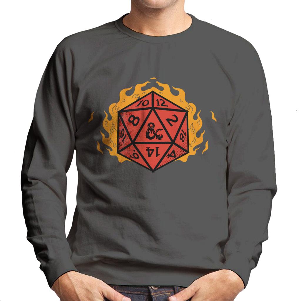 Dungeons & Dragons Fire Dice Men's Sweatshirt-ALL + EVERY