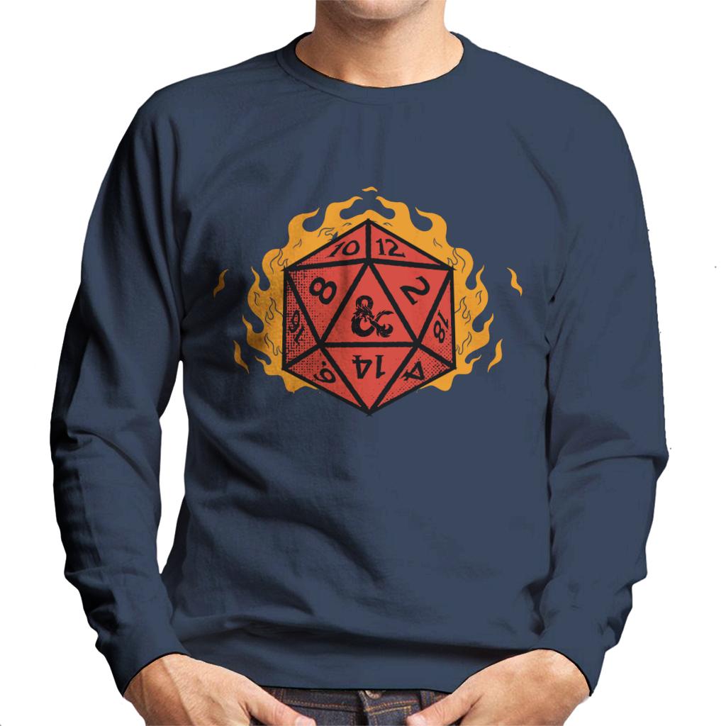 Dungeons & Dragons Fire Dice Men's Sweatshirt-ALL + EVERY