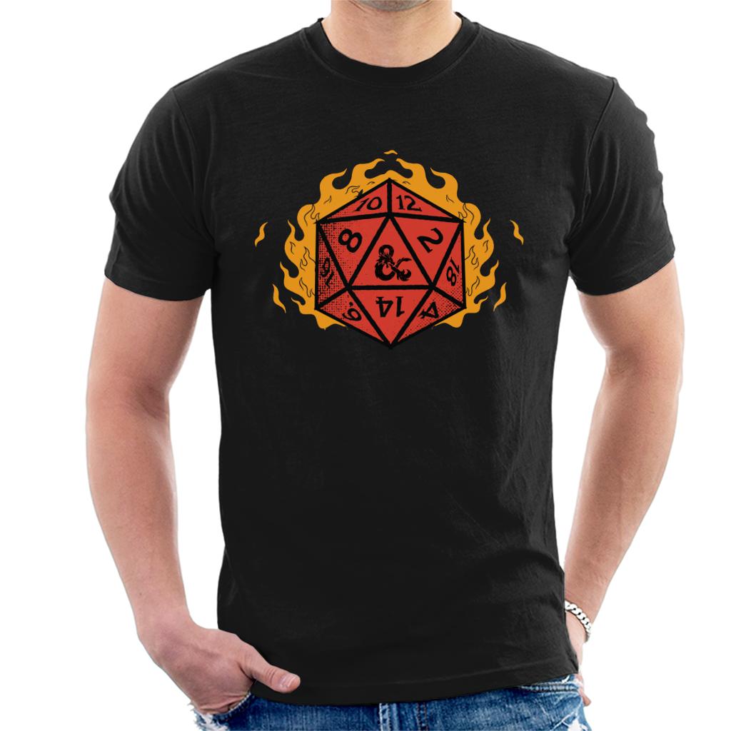 Dungeons & Dragons Fire Dice Men's T-Shirt-ALL + EVERY