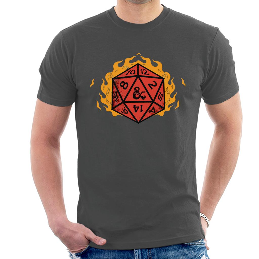 Dungeons & Dragons Fire Dice Men's T-Shirt-ALL + EVERY