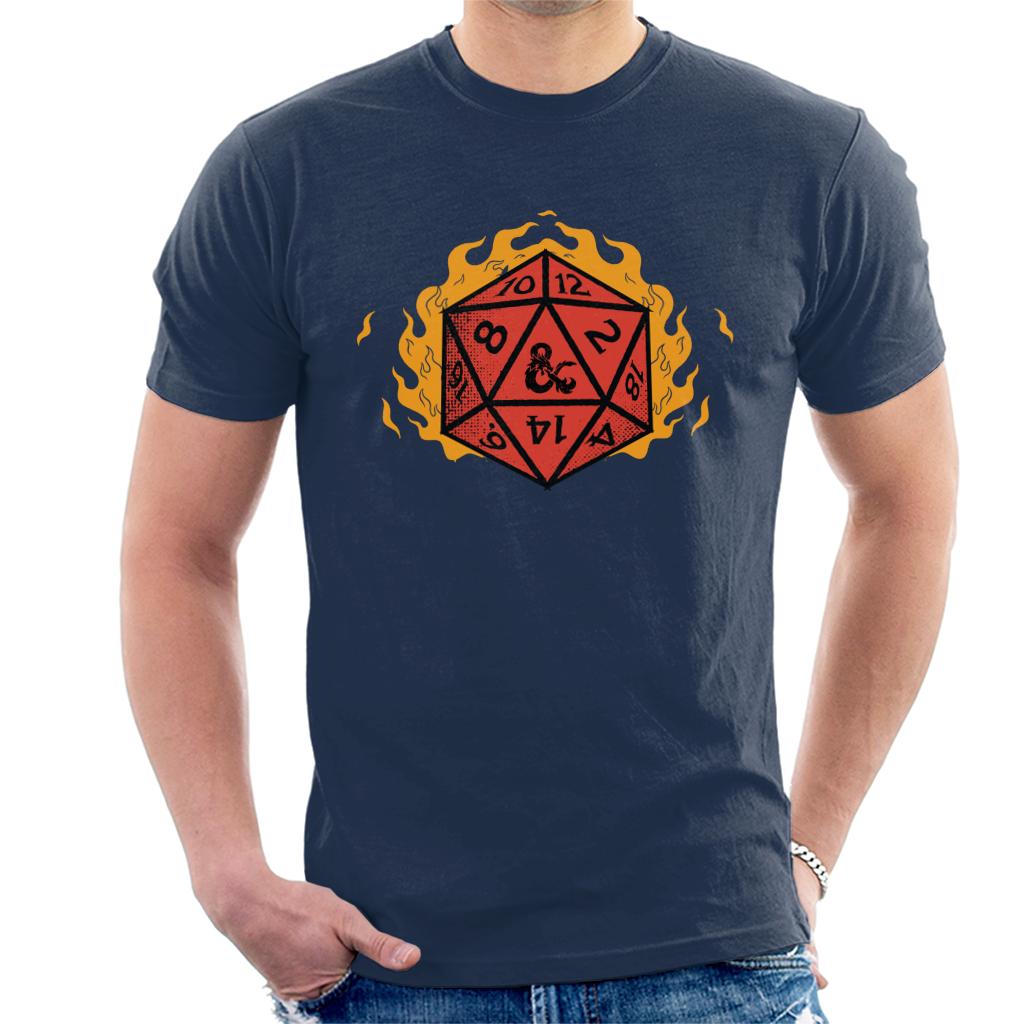 Dungeons & Dragons Fire Dice Men's T-Shirt-ALL + EVERY