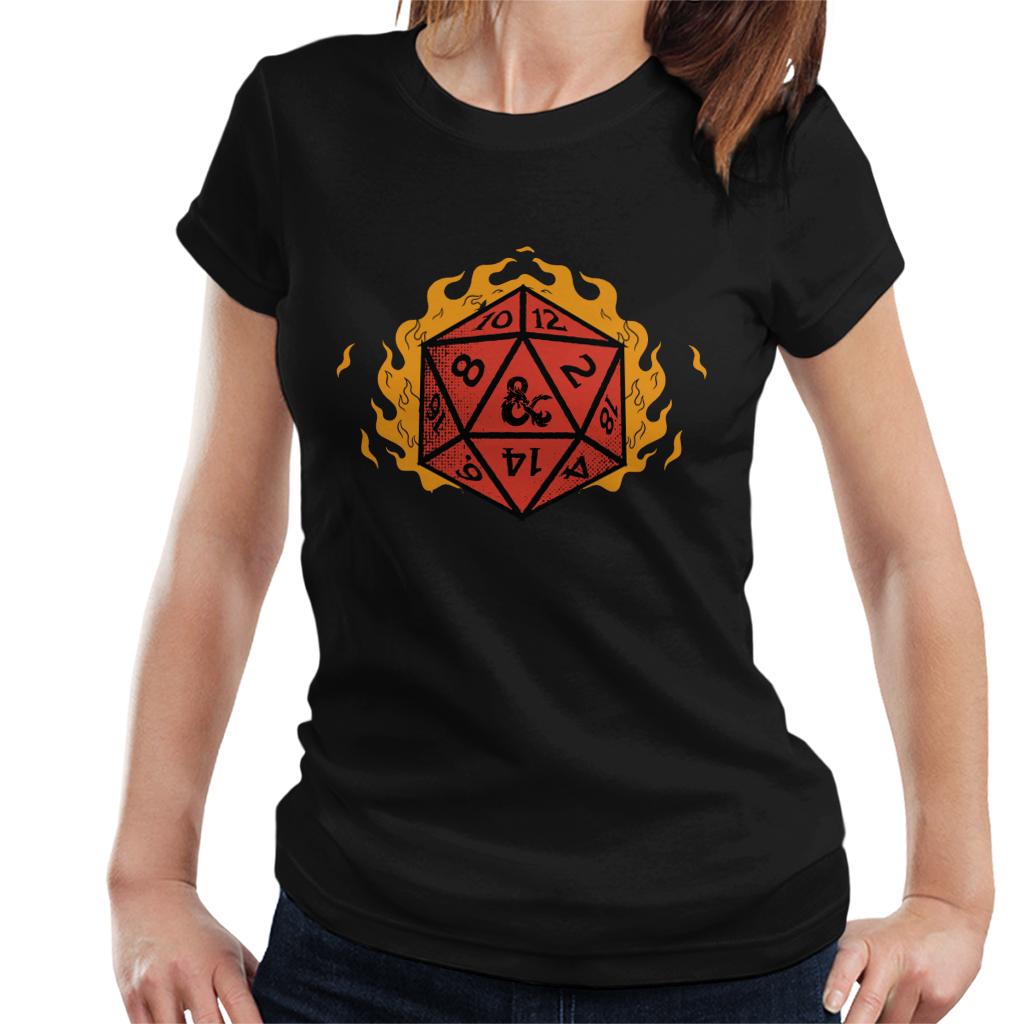 Dungeons & Dragons Fire Dice Women's T-Shirt-ALL + EVERY