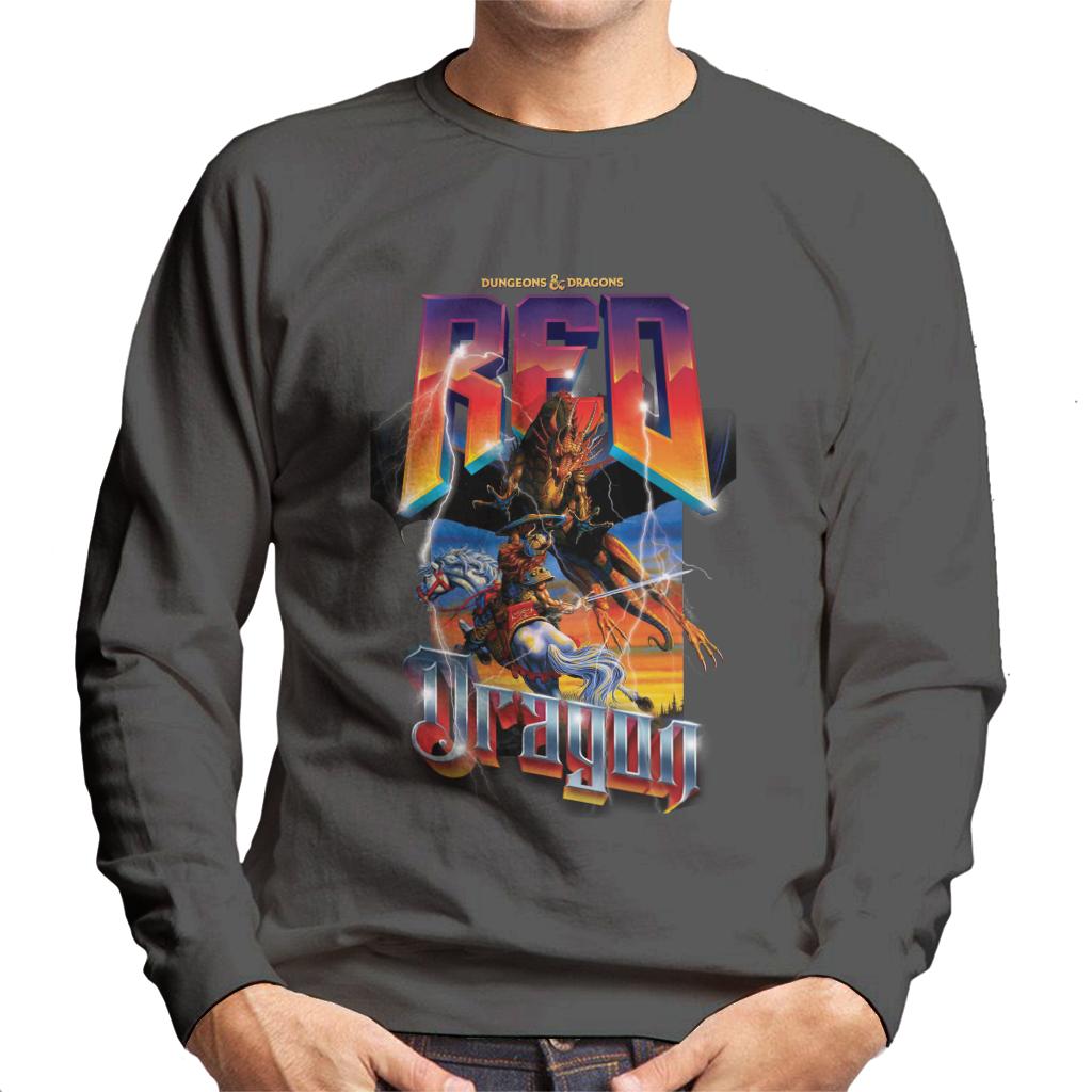 Dungeons & Dragons Red Dragon Battle Men's Sweatshirt-ALL + EVERY