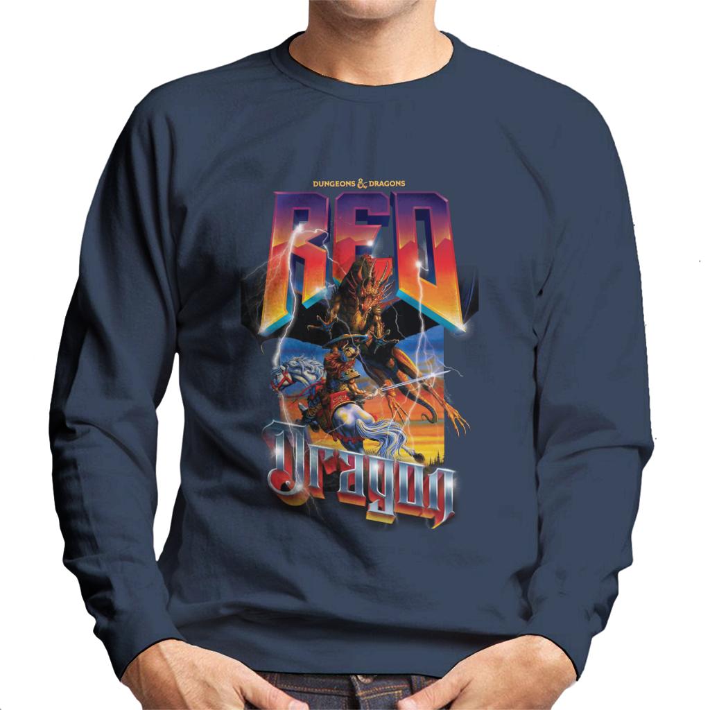 Dungeons & Dragons Red Dragon Battle Men's Sweatshirt-ALL + EVERY