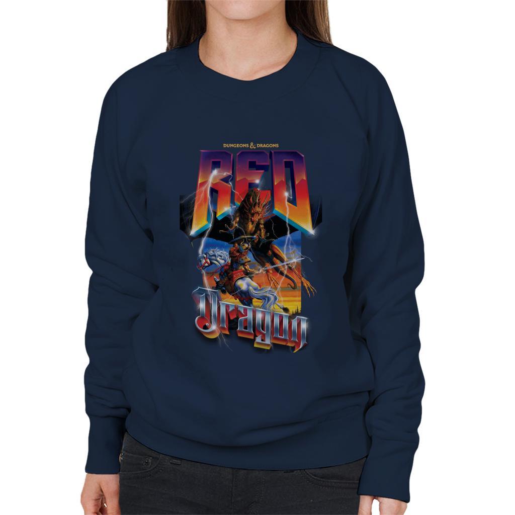 Dungeons & Dragons Red Dragon Battle Women's Sweatshirt-ALL + EVERY