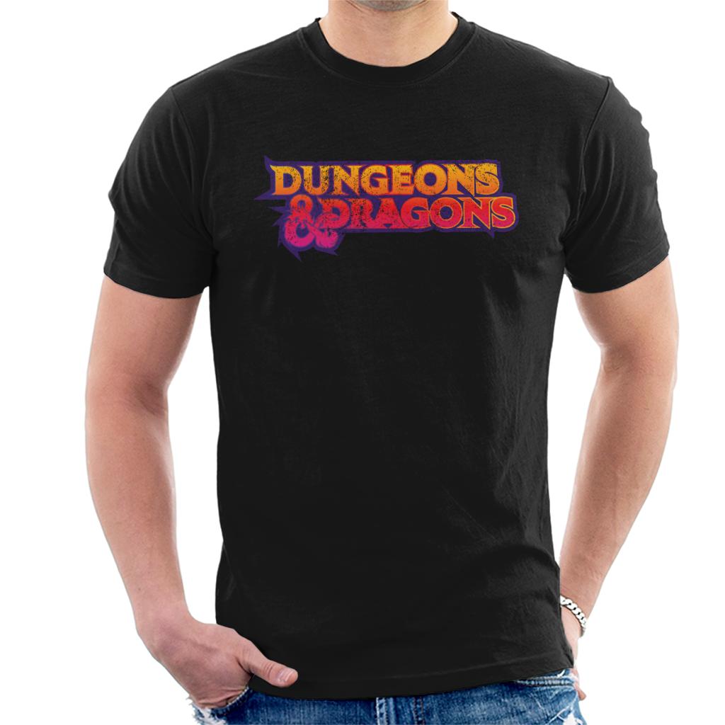 Dungeons & Dragons Gradient Logo Men's T-Shirt-ALL + EVERY