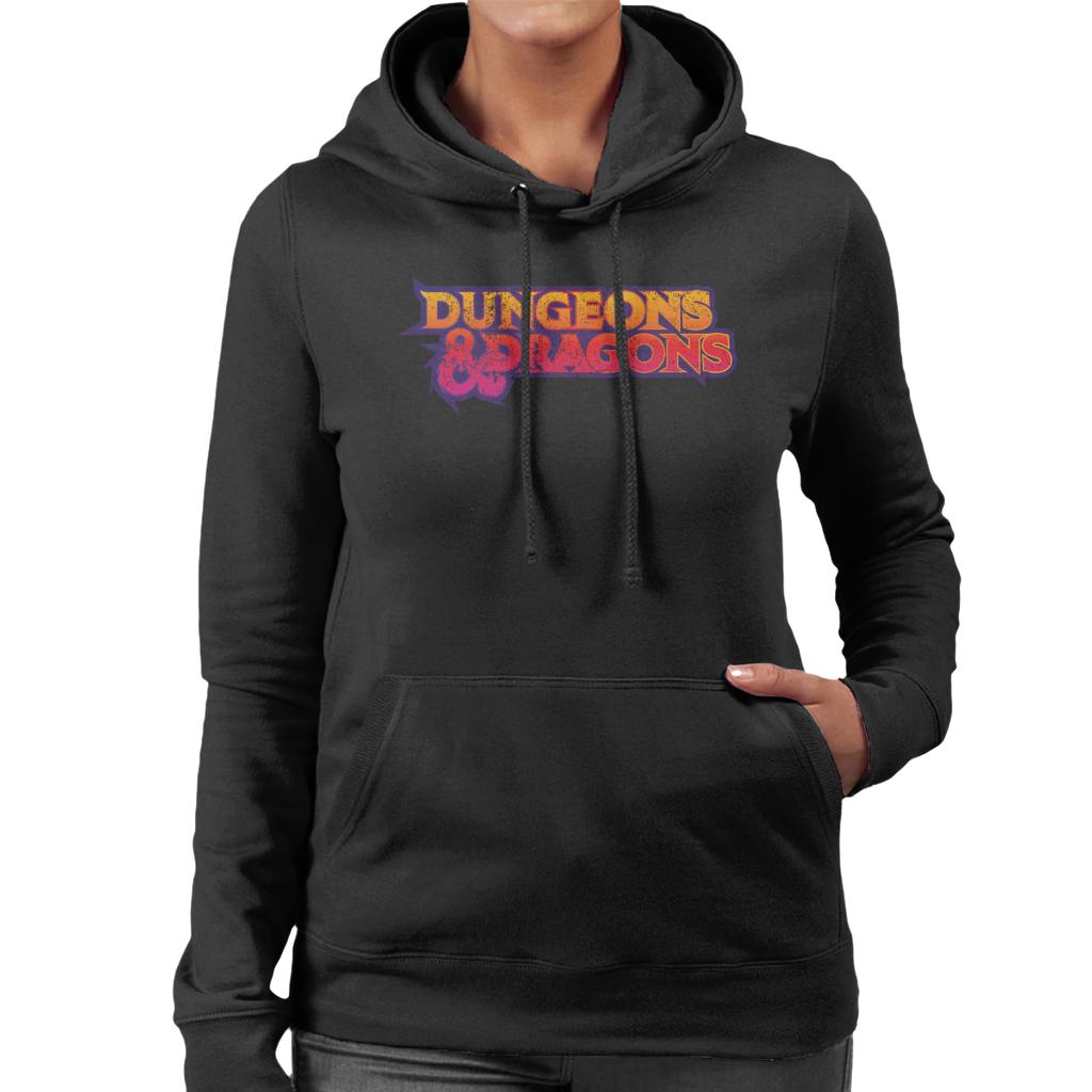 Dungeons & Dragons Gradient Logo Women's Hooded Sweatshirt-ALL + EVERY