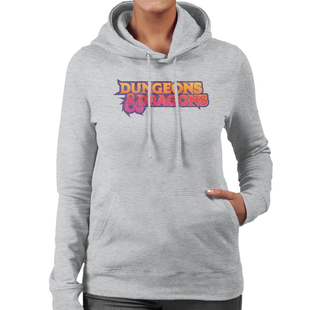 Dungeons & Dragons Gradient Logo Women's Hooded Sweatshirt-ALL + EVERY