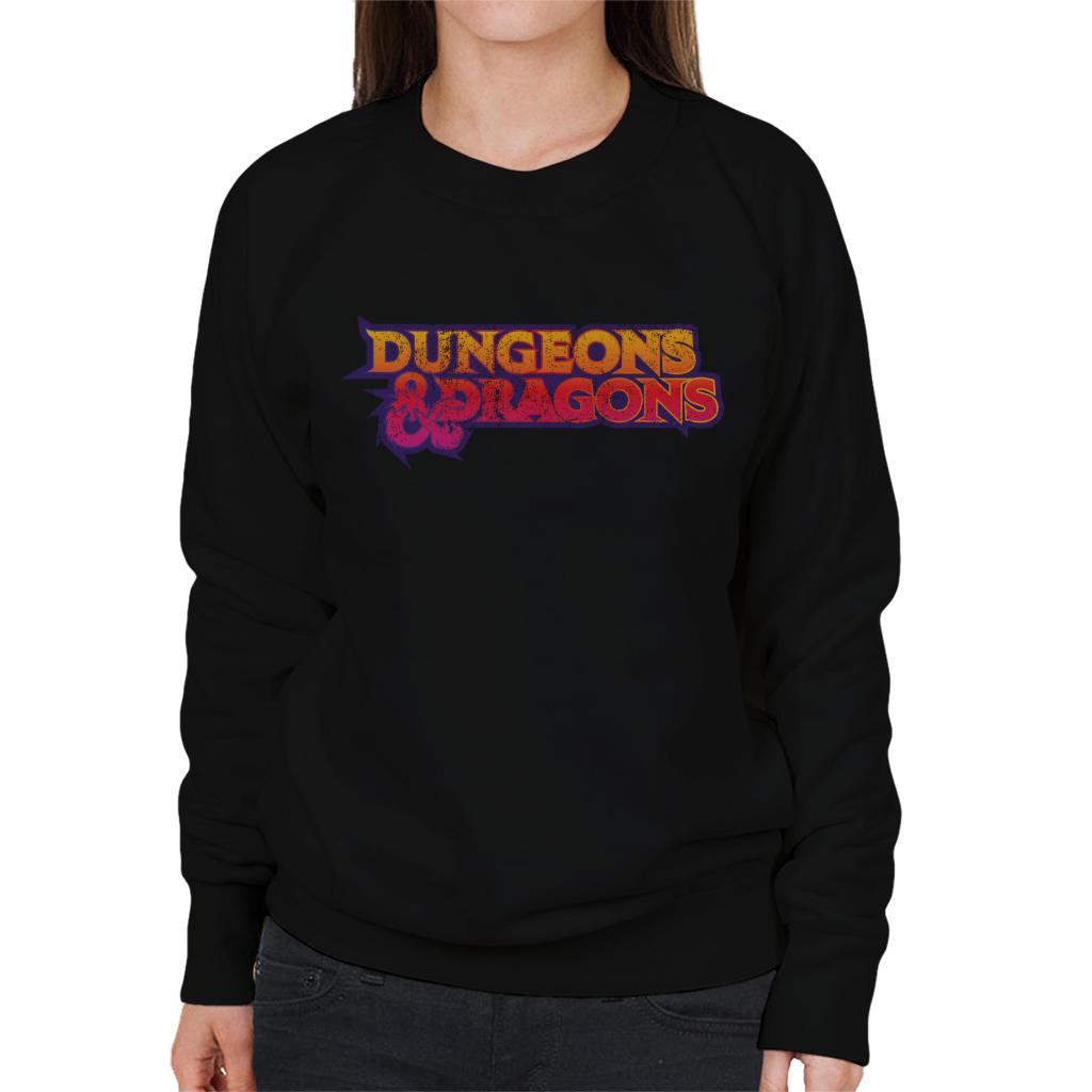 Dungeons & Dragons Gradient Logo Women's Sweatshirt-ALL + EVERY