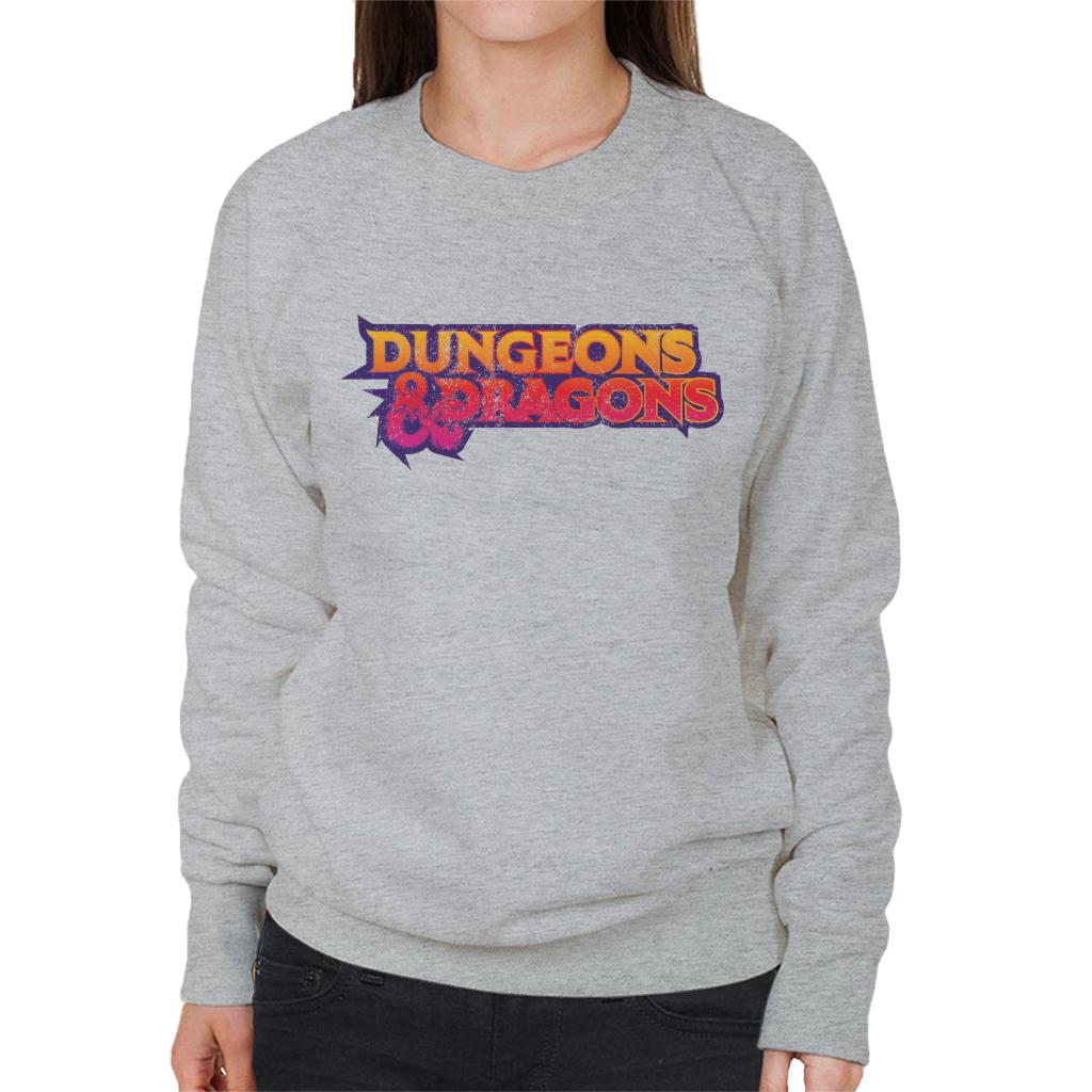 Dungeons & Dragons Gradient Logo Women's Sweatshirt-ALL + EVERY