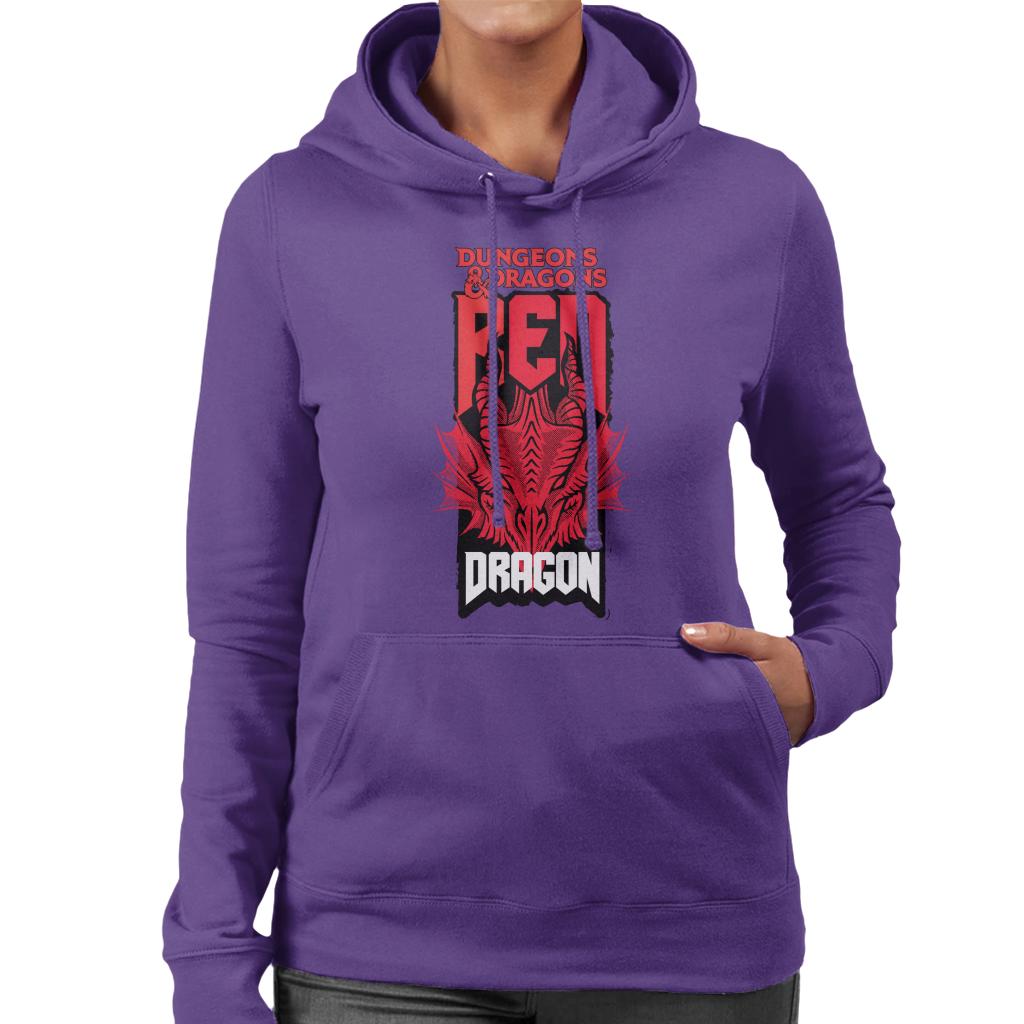 Dungeons & Dragons Head Of The Red Dragon Women's Hooded Sweatshirt-ALL + EVERY