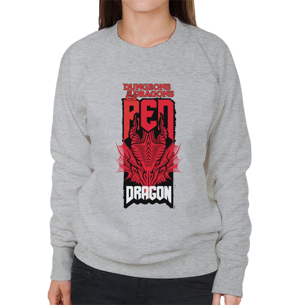 Dungeons & Dragons Head Of The Red Dragon Women's Sweatshirt-ALL + EVERY