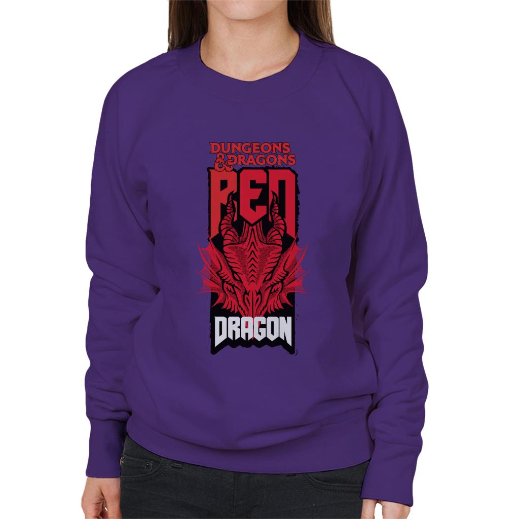 Dungeons & Dragons Head Of The Red Dragon Women's Sweatshirt-ALL + EVERY