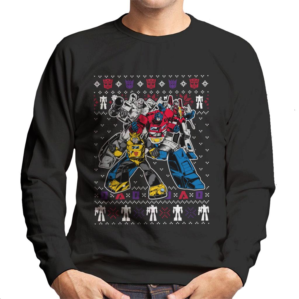 Transformers Christmas Assemble Men's Sweatshirt-ALL + EVERY