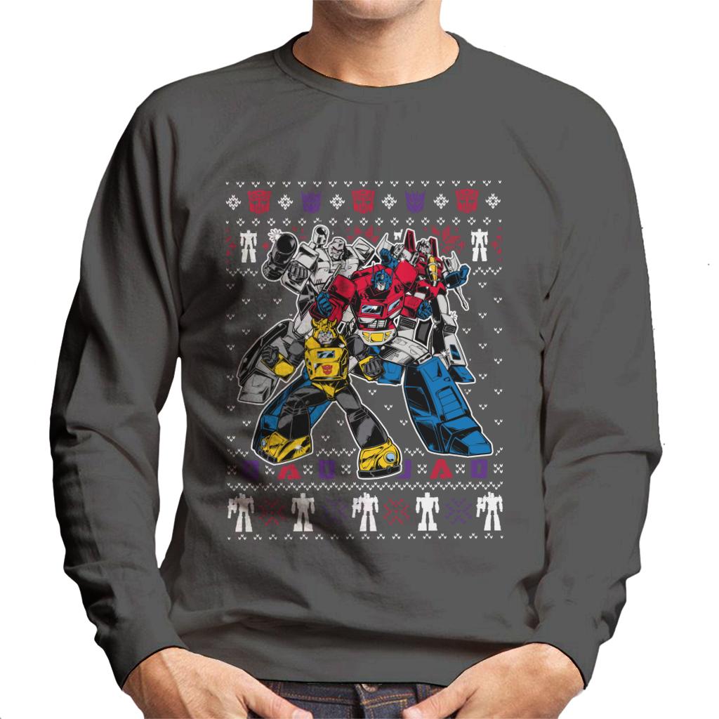 Transformers Christmas Assemble Men's Sweatshirt-ALL + EVERY