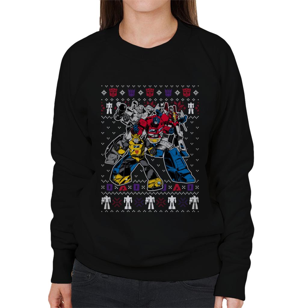 Transformers Christmas Assemble Women's Sweatshirt-ALL + EVERY