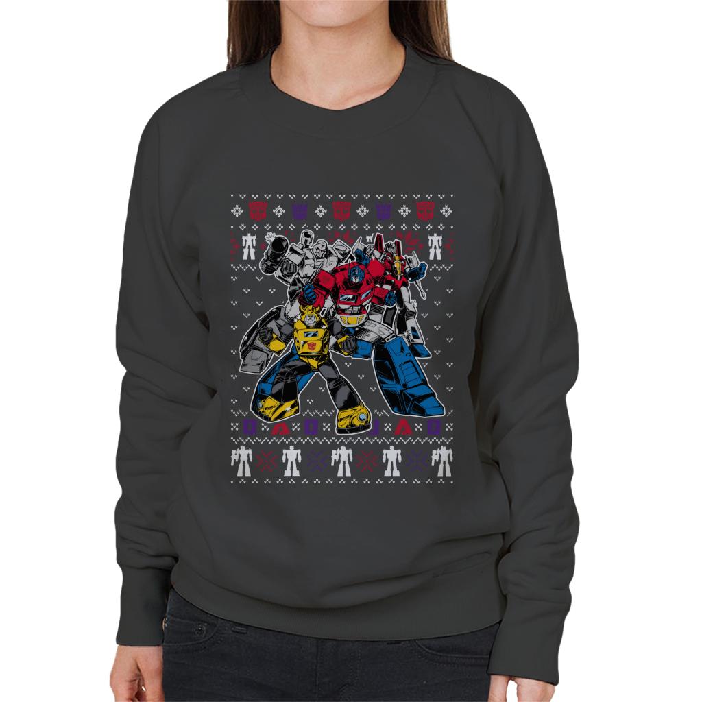 Transformers Christmas Assemble Women's Sweatshirt-ALL + EVERY