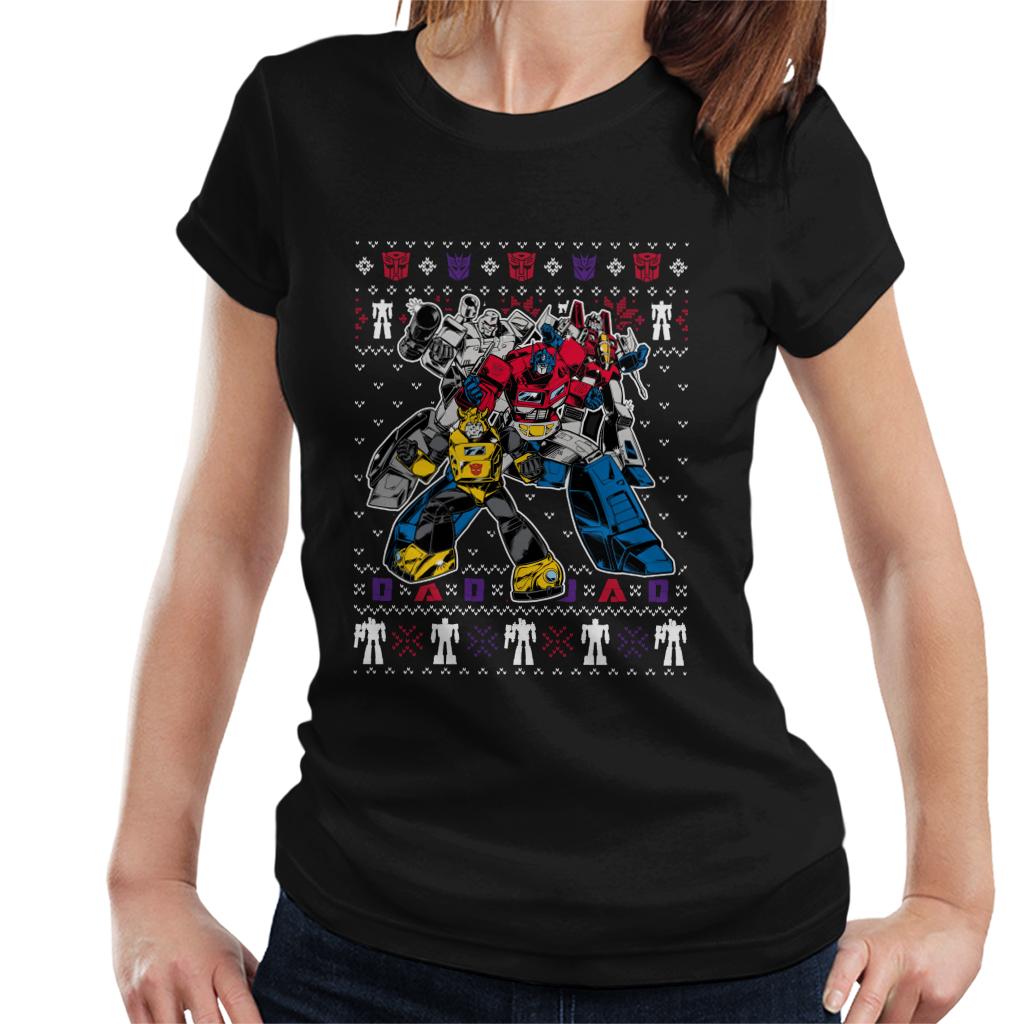 Transformers Christmas Assemble Women's T-Shirt-ALL + EVERY