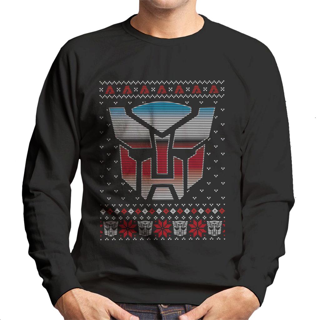 Transformers Christmas Autobot Symbol Men's Sweatshirt-ALL + EVERY