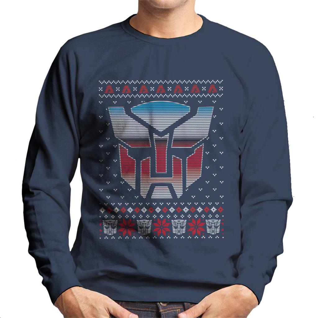 Transformers Christmas Autobot Symbol Men's Sweatshirt-ALL + EVERY