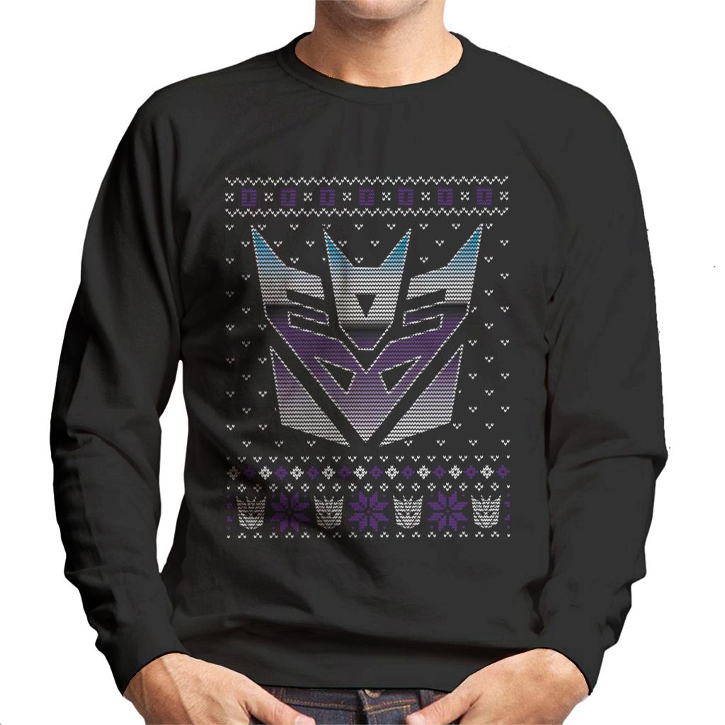 Transformers Christmas Decepticon Crest Men's Sweatshirt-ALL + EVERY