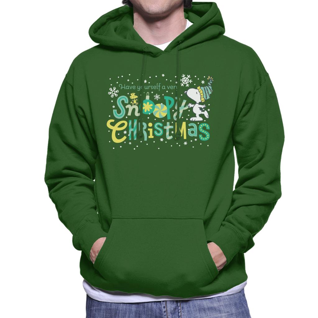 Peanuts Christmas Have Yourself A Very Snoopy Xmas Men's Hooded Sweatshirt-ALL + EVERY