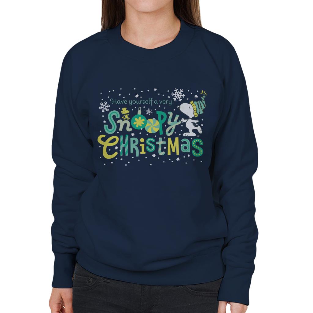 Peanuts Christmas Have Yourself A Very Snoopy Xmas Women's Sweatshirt-ALL + EVERY