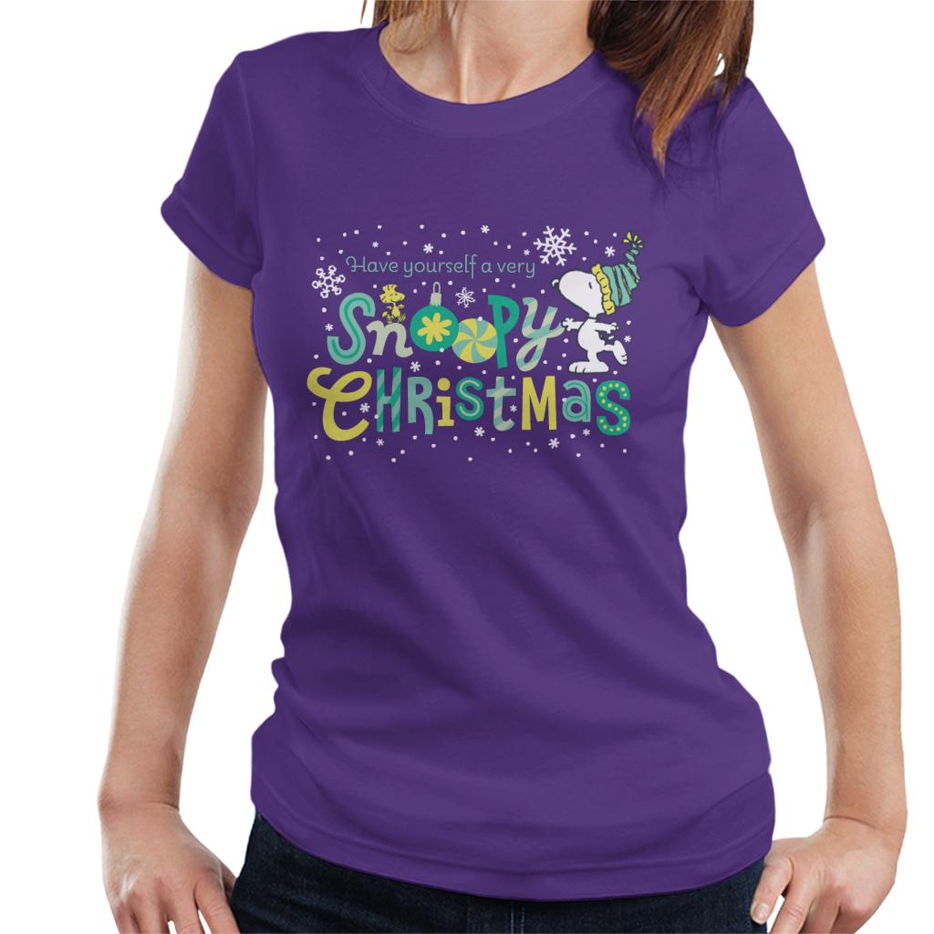 Peanuts Christmas Have Yourself A Very Snoopy Xmas Women's T-Shirt-ALL + EVERY