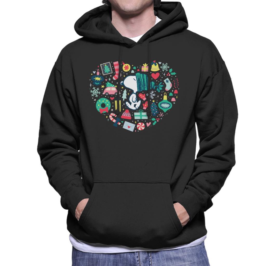 Peanuts Christmas Snoopy Xmas Love Heart Men's Hooded Sweatshirt-ALL + EVERY