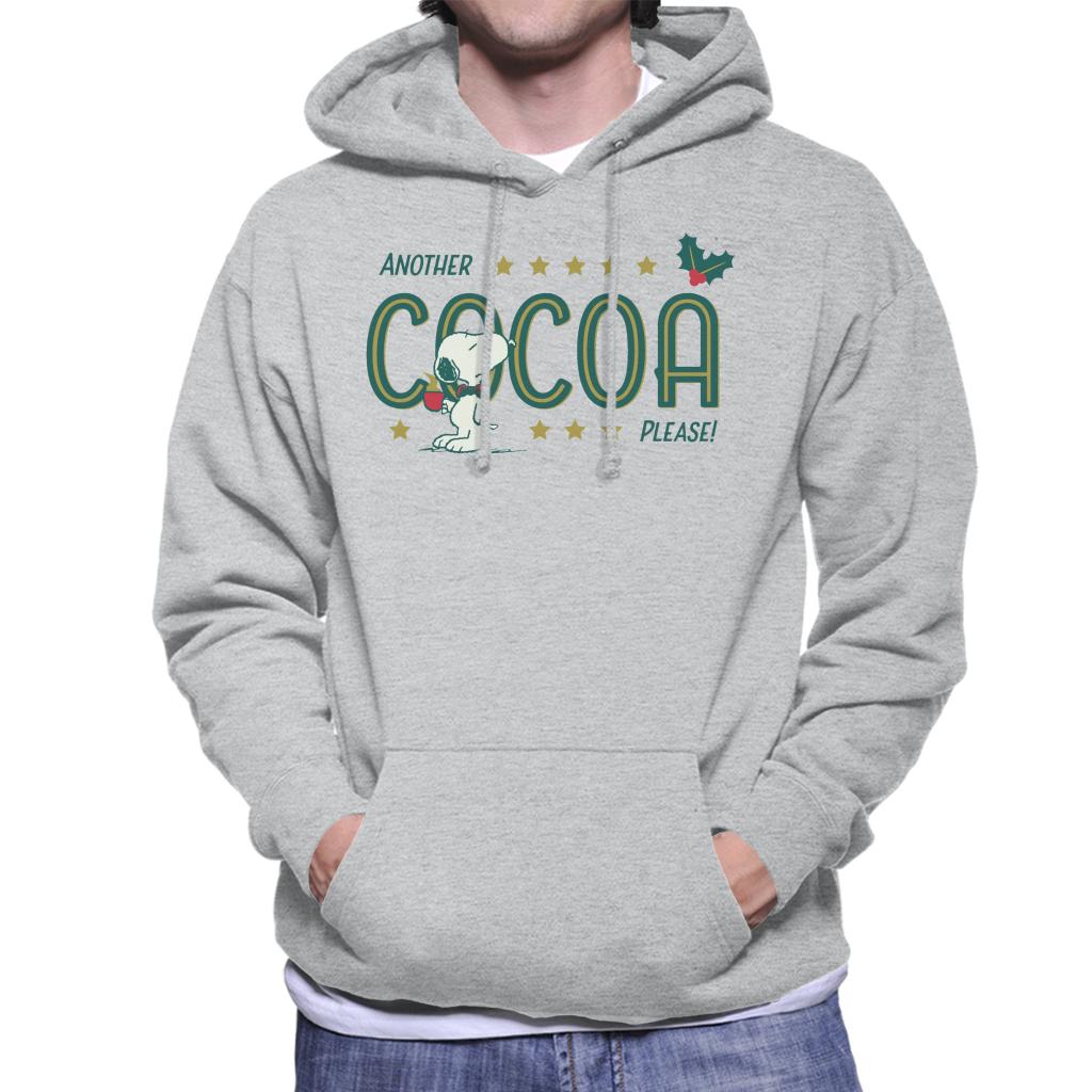 Peanuts Christmas Snoopy Another Cocoa Please Men's Hooded Sweatshirt-ALL + EVERY