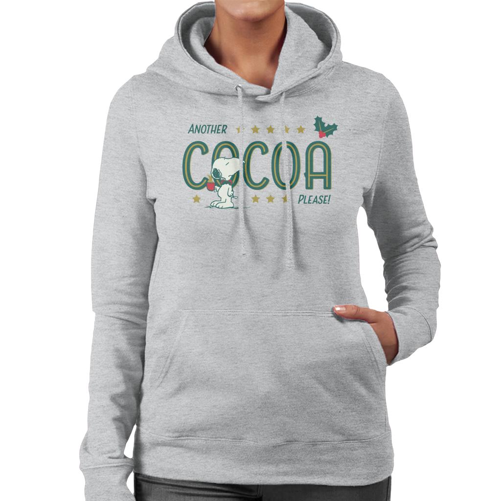 Peanuts Christmas Snoopy Another Cocoa Please Women's Hooded Sweatshirt-ALL + EVERY