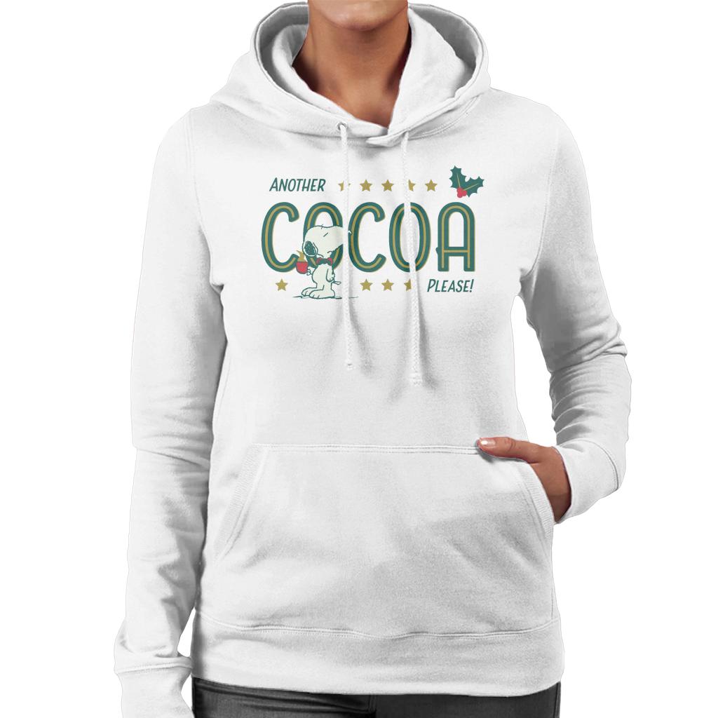 Peanuts Christmas Snoopy Another Cocoa Please Women's Hooded Sweatshirt-ALL + EVERY