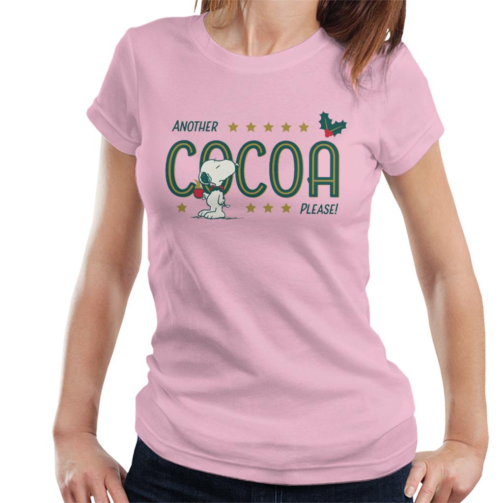 Peanuts Christmas Snoopy Another Cocoa Please Women's T-Shirt-ALL + EVERY