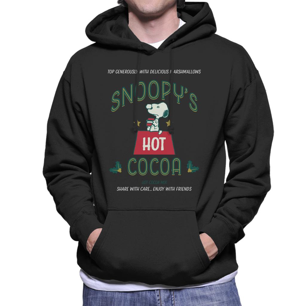 Peanuts Christmas Snoopy's Hot Cocoa Men's Hooded Sweatshirt-ALL + EVERY