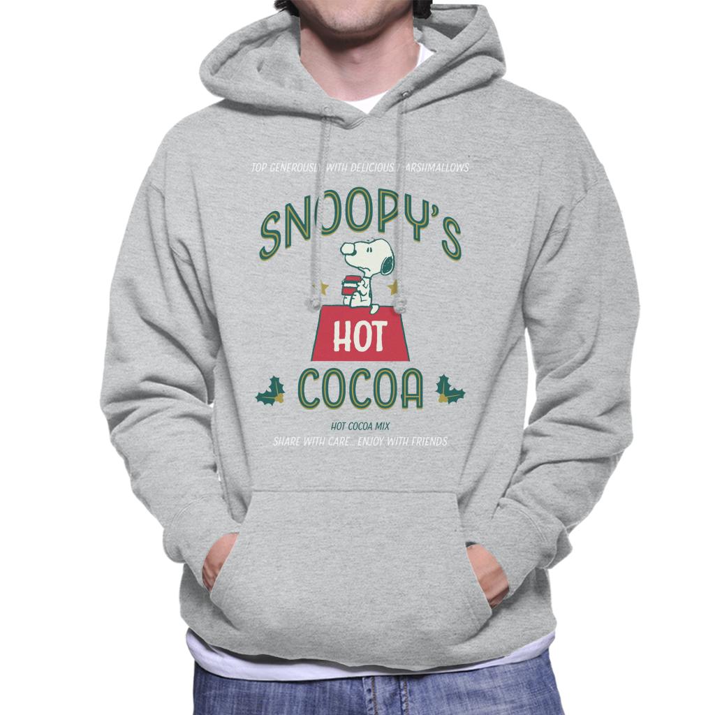 Peanuts Christmas Snoopy's Hot Cocoa Men's Hooded Sweatshirt-ALL + EVERY