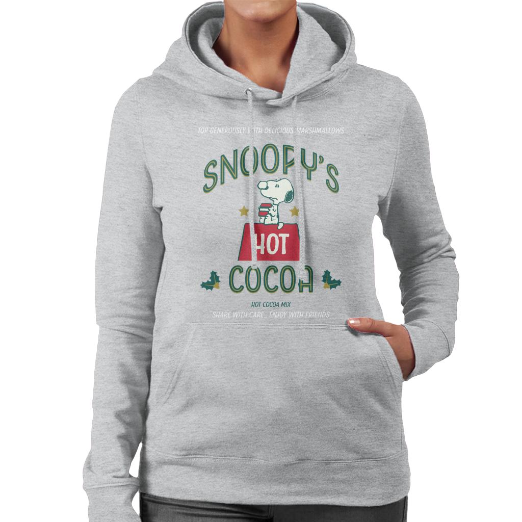 Peanuts Christmas Snoopy's Hot Cocoa Women's Hooded Sweatshirt-ALL + EVERY