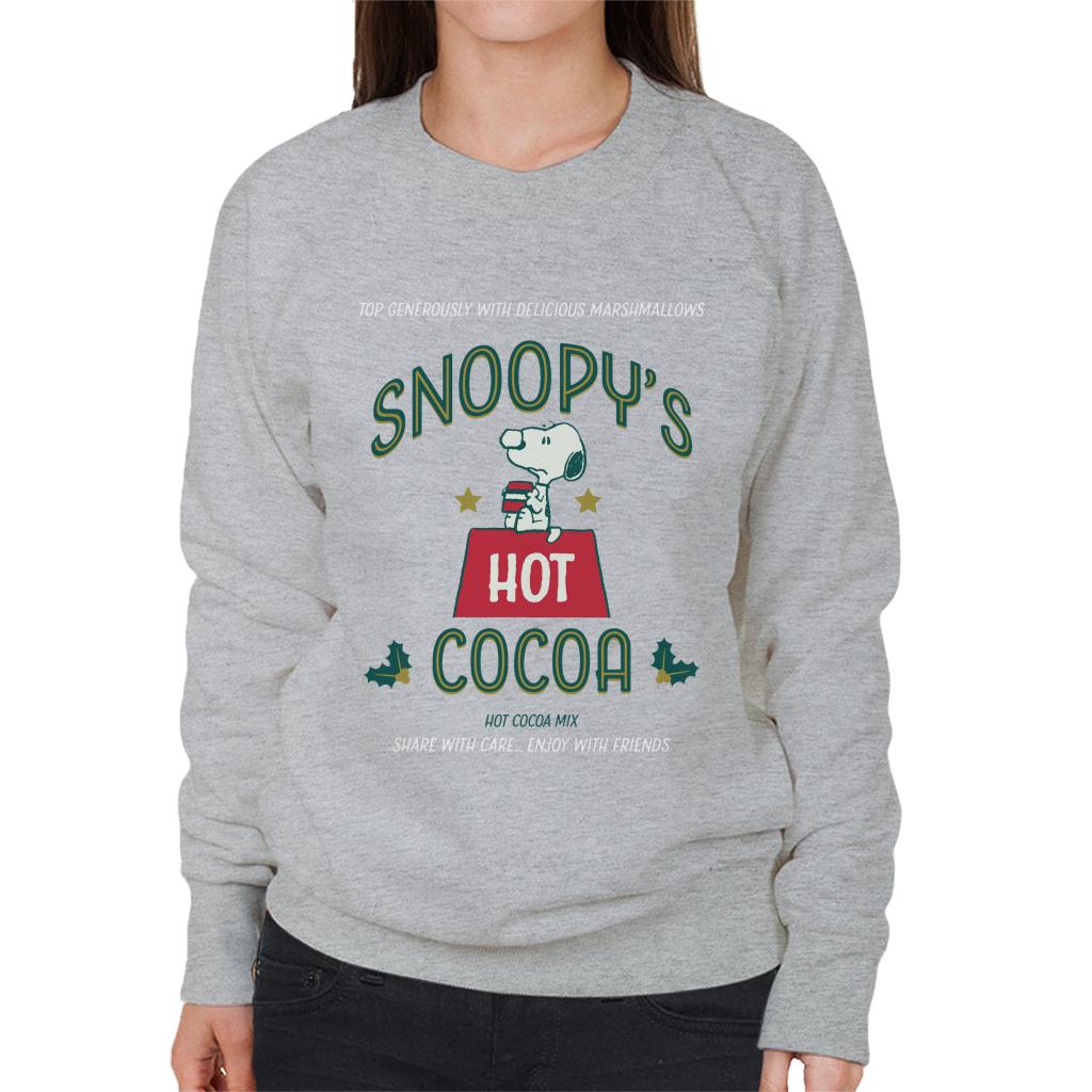 Peanuts Christmas Snoopy's Hot Cocoa Women's Sweatshirt-ALL + EVERY