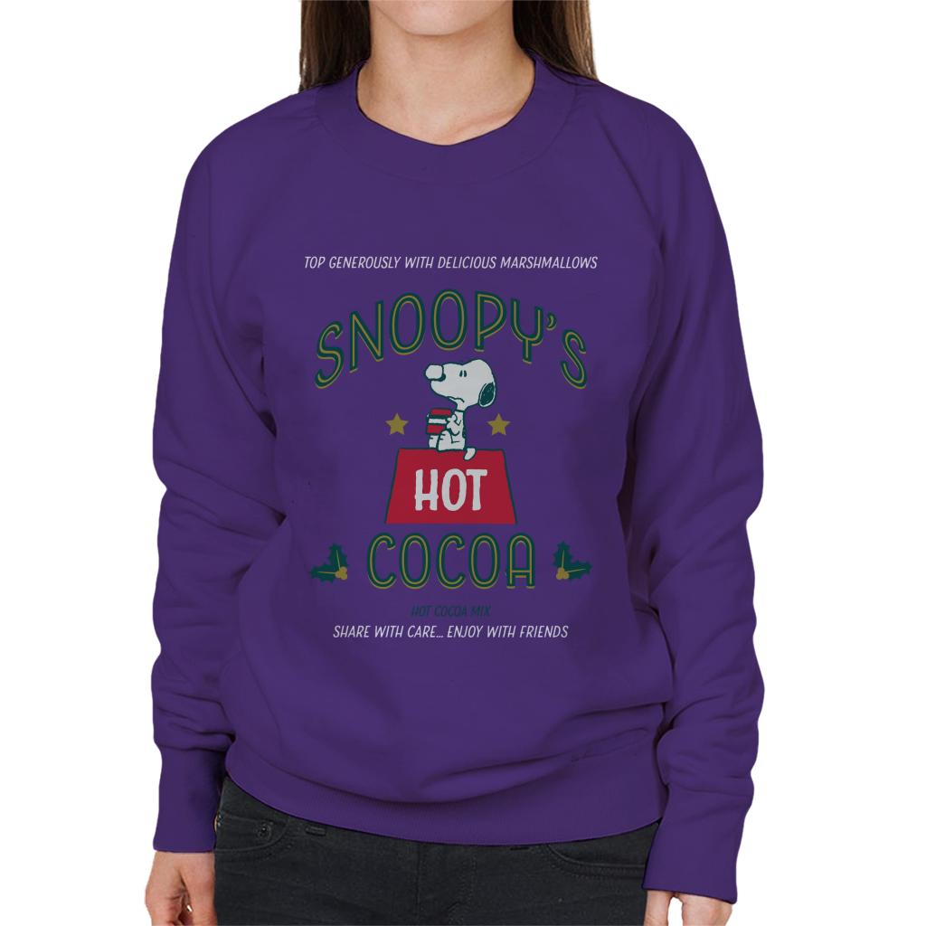 Peanuts Christmas Snoopy's Hot Cocoa Women's Sweatshirt-ALL + EVERY