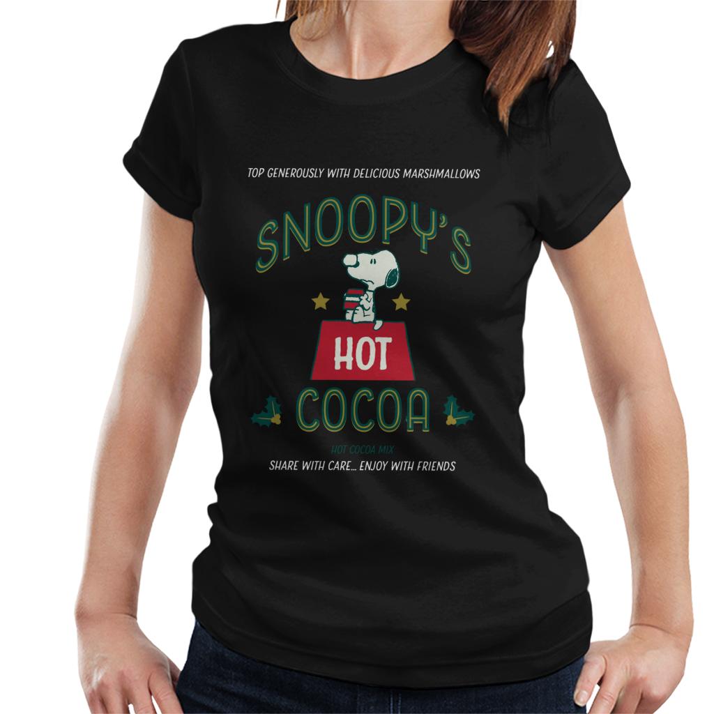 Peanuts Christmas Snoopy's Hot Cocoa Women's T-Shirt-ALL + EVERY