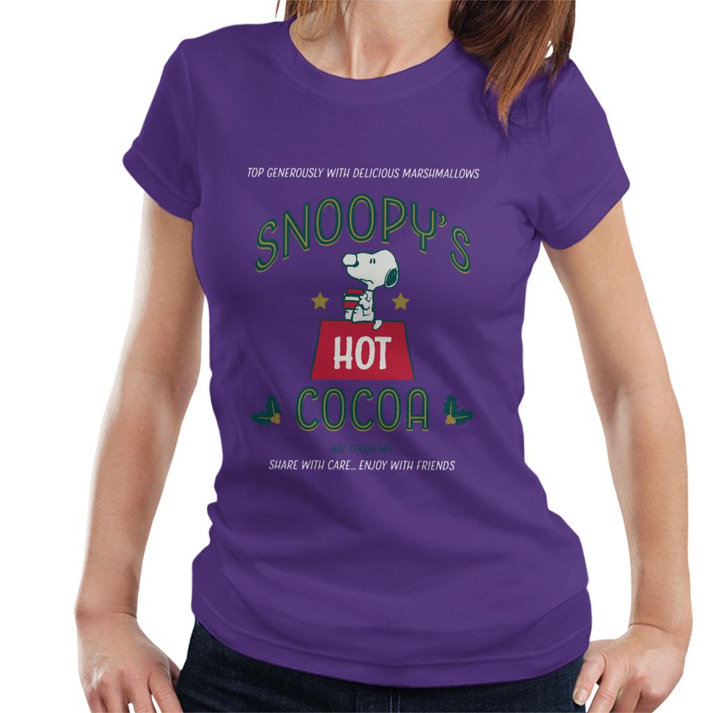 Peanuts Christmas Snoopy's Hot Cocoa Women's T-Shirt-ALL + EVERY